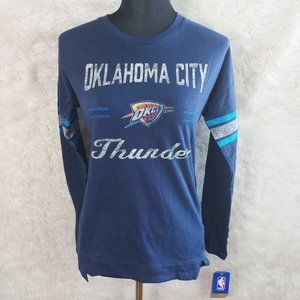 NBA Legacy Youth Blue Oklahoma City Thunder Long Sleeves Crew Sweatshirt
